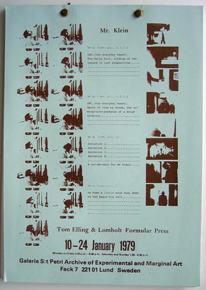 S 1979 01 00 lomholt elling catalogue mr klein st petri exhibition 001