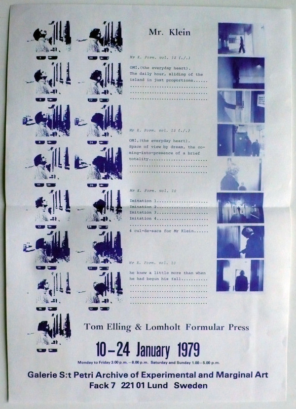 M 1979 01 00 lomholt elling poster mr klein st petri exhibition 001